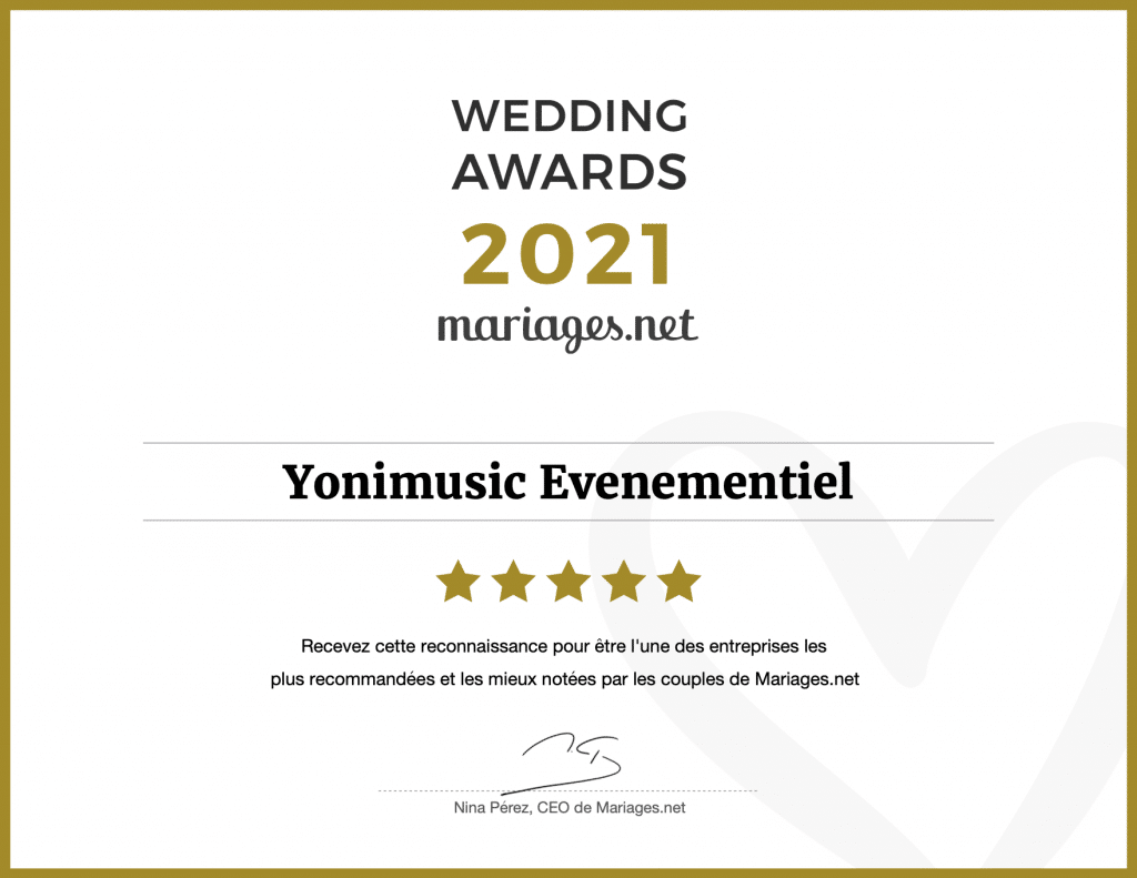 Yoni Music Evenementiel Wedding Awards